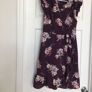 Casual faux wrap dress